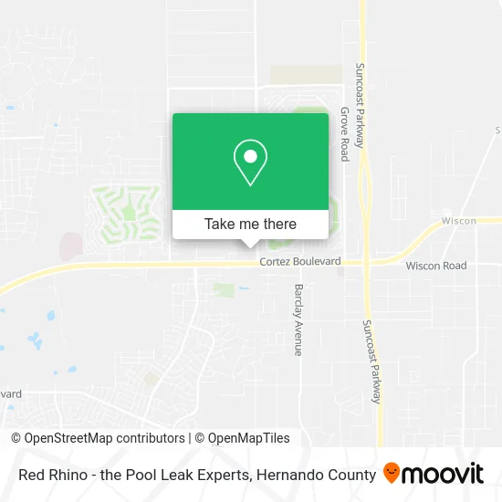 Red Rhino - the Pool Leak Experts map