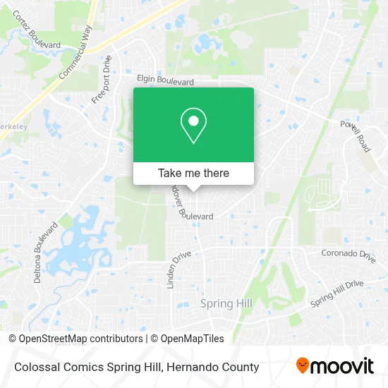 Colossal Comics Spring Hill map