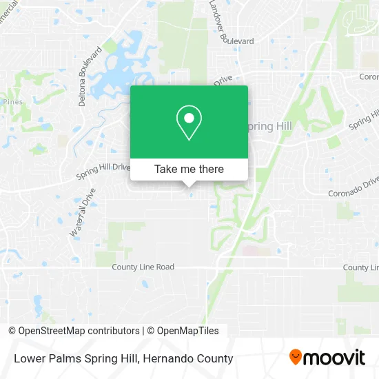 Lower Palms Spring Hill map