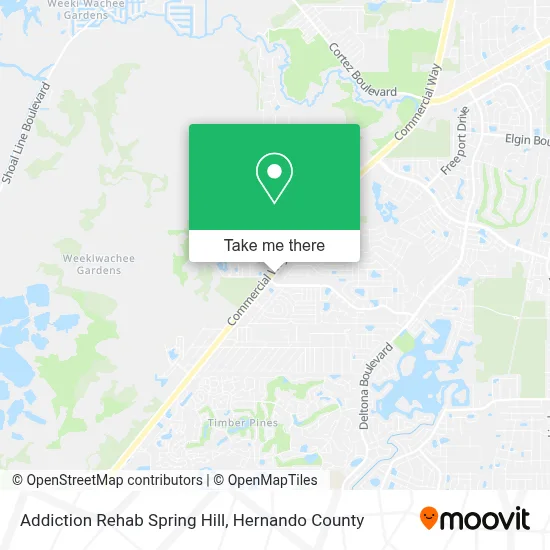 Addiction Rehab Spring Hill map