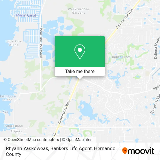 Rhyann Yaskoweak, Bankers Life Agent map