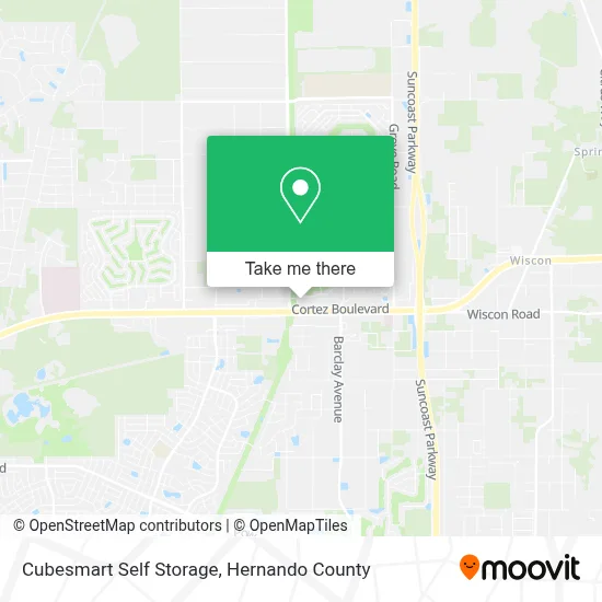 Cubesmart Self Storage map