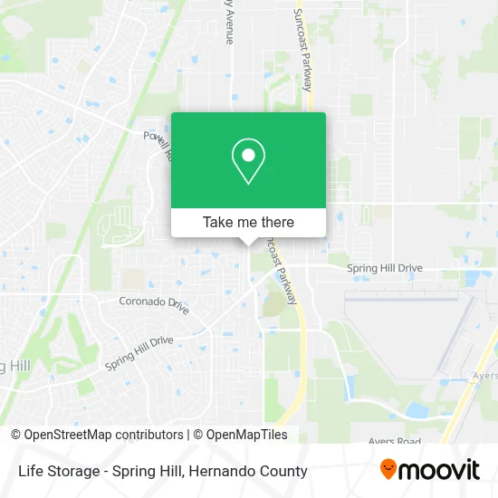 Life Storage - Spring Hill map
