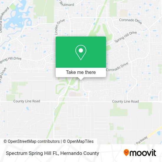 Spectrum Spring Hill FL map