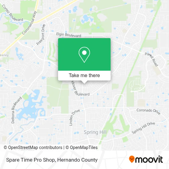Spare Time Pro Shop map