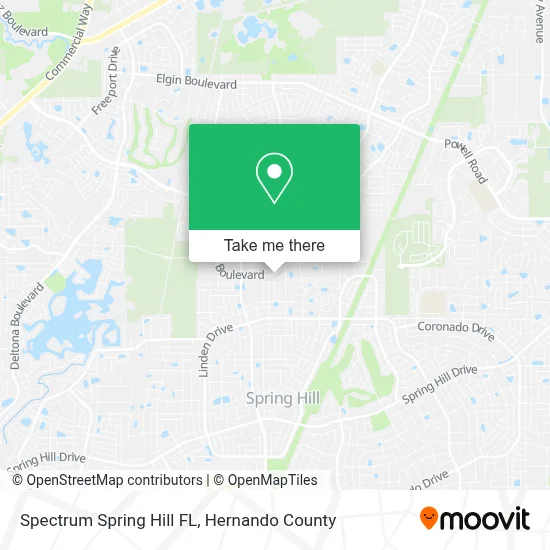 Spectrum Spring Hill FL map
