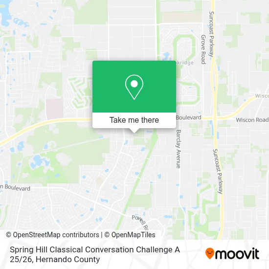 Spring Hill Classical Conversation Challenge A 25 / 26 map
