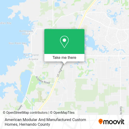 American Modular And Manufactured Custom Homes map