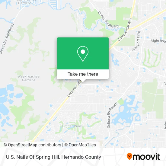 U.S. Nails Of Spring Hill map
