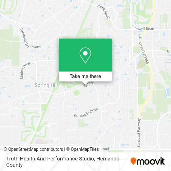 Truth Health And Performance Studio map