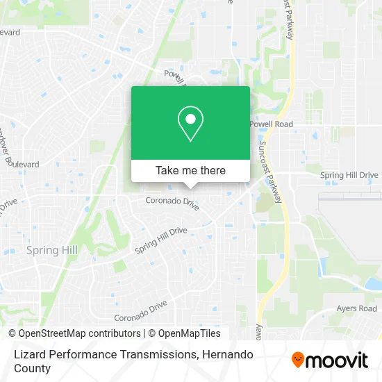 Lizard Performance Transmissions map