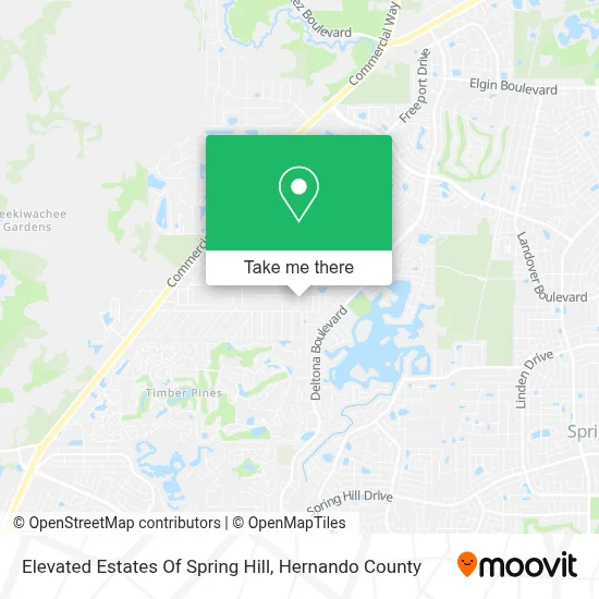 Elevated Estates Of Spring Hill map