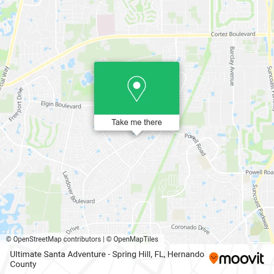 Ultimate Santa Adventure - Spring Hill, FL map