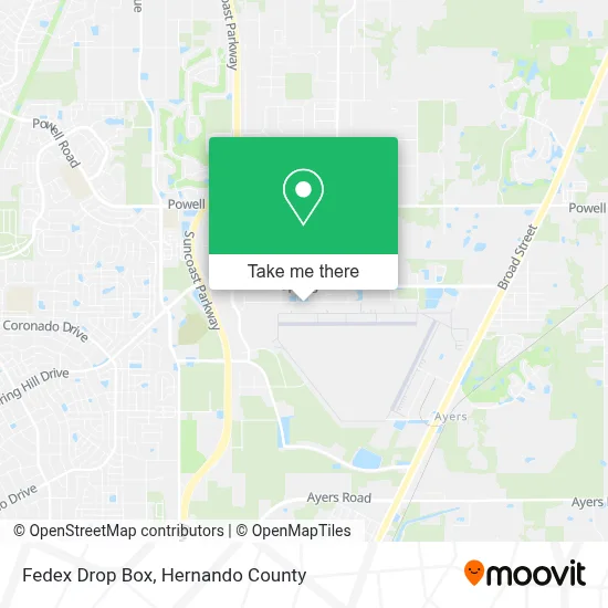 Fedex Drop Box map