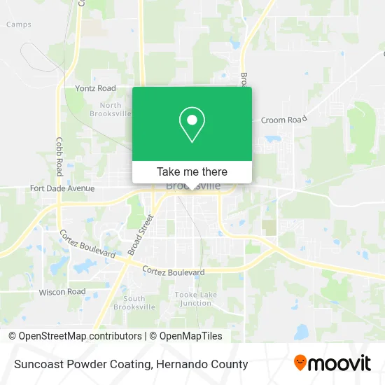 Suncoast Powder Coating map