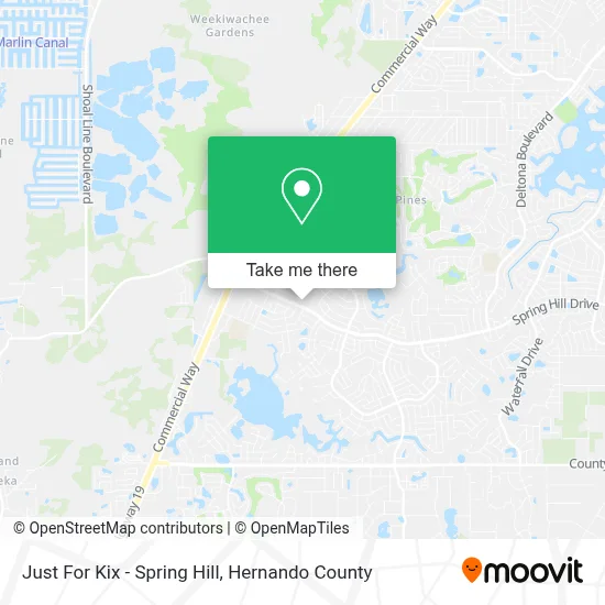 Just For Kix - Spring Hill map