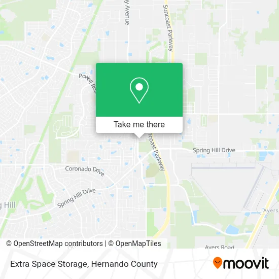 Extra Space Storage map