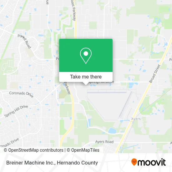 Breiner Machine Inc. map