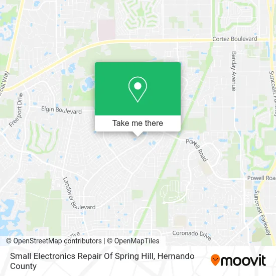 Small Electronics Repair Of Spring Hill map