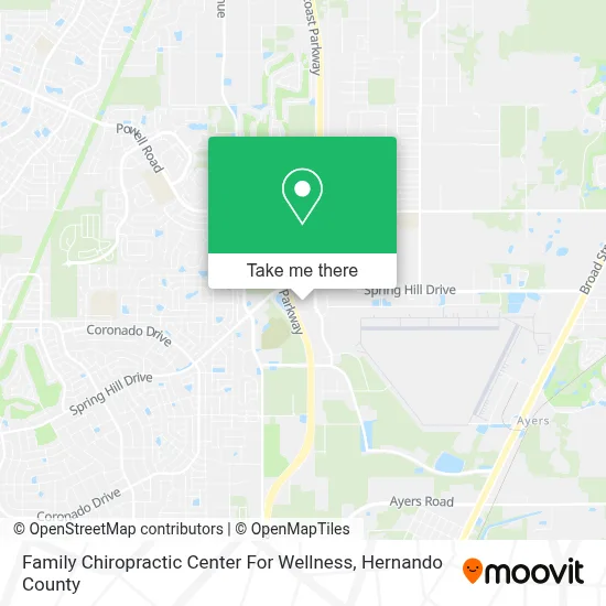 Family Chiropractic Center For Wellness map