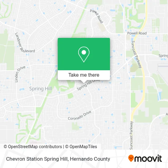 Chevron Station Spring Hill map