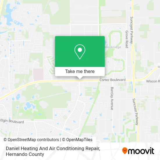 Daniel Heating And Air Conditioning Repair map