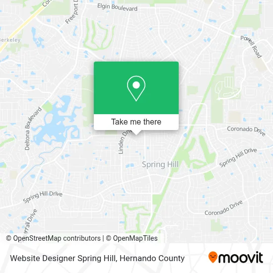 Website Designer Spring Hill map