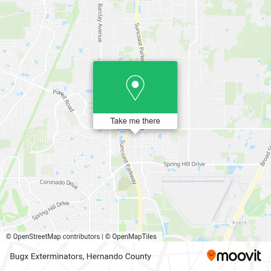 Bugx Exterminators map