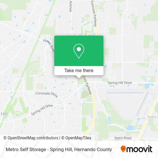 Metro Self Storage - Spring Hill map