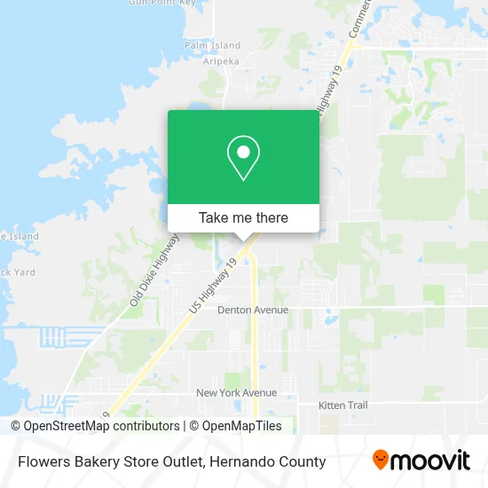 Flowers Bakery Store Outlet map