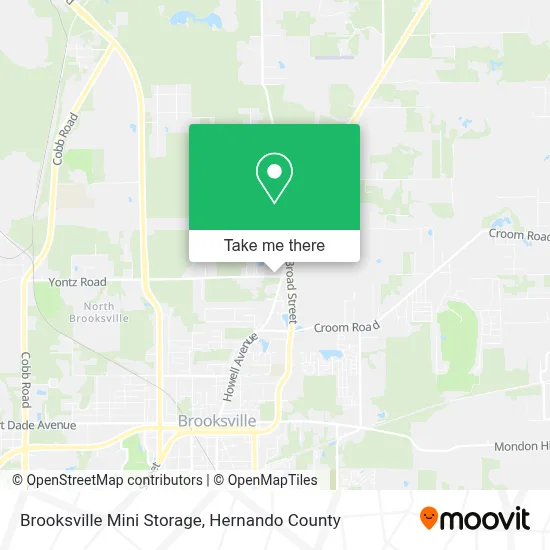 Brooksville Mini Storage map