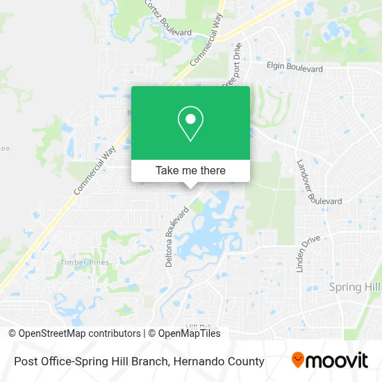 Post Office-Spring Hill Branch map