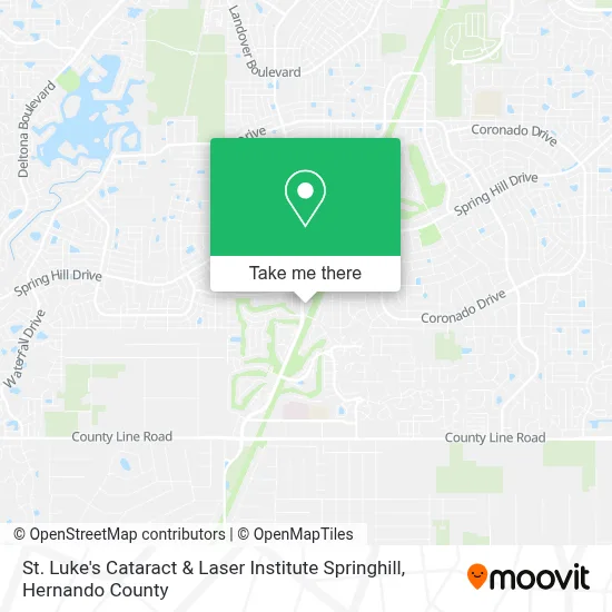 St. Luke's Cataract & Laser Institute Springhill map