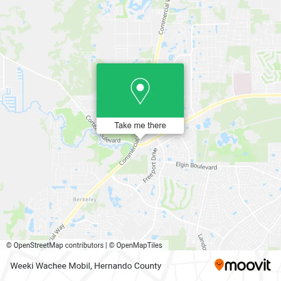 Weeki Wachee Mobil map