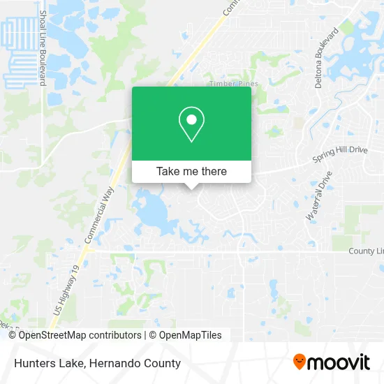 Hunters Lake map