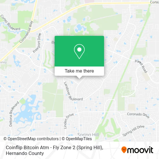 Coinflip Bitcoin Atm - Fly Zone 2 (Spring Hill) map