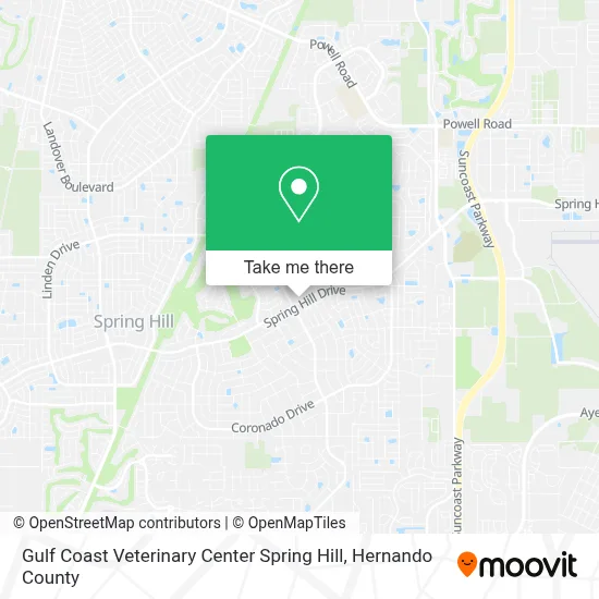 Gulf Coast Veterinary Center Spring Hill map