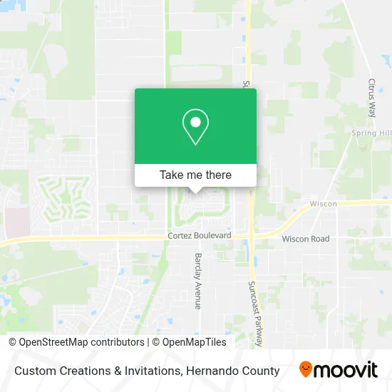 Custom Creations & Invitations map