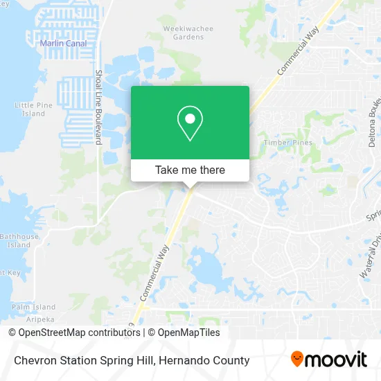 Chevron Station Spring Hill map