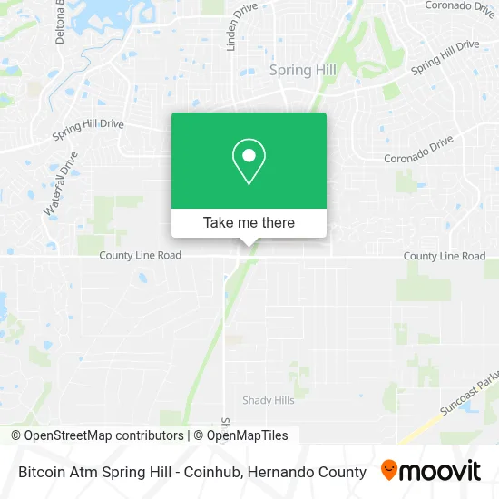 Bitcoin Atm Spring Hill - Coinhub map