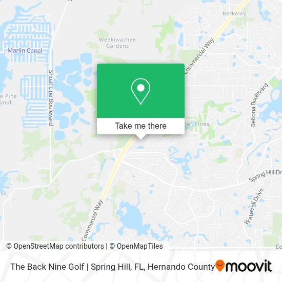 The Back Nine Golf | Spring Hill, FL map
