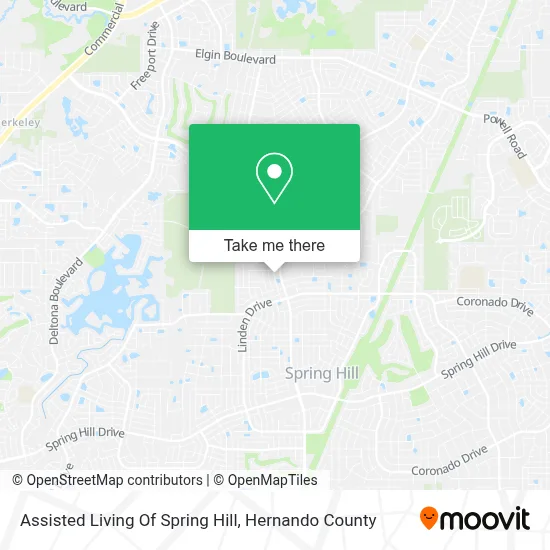 Assisted Living Of Spring Hill map