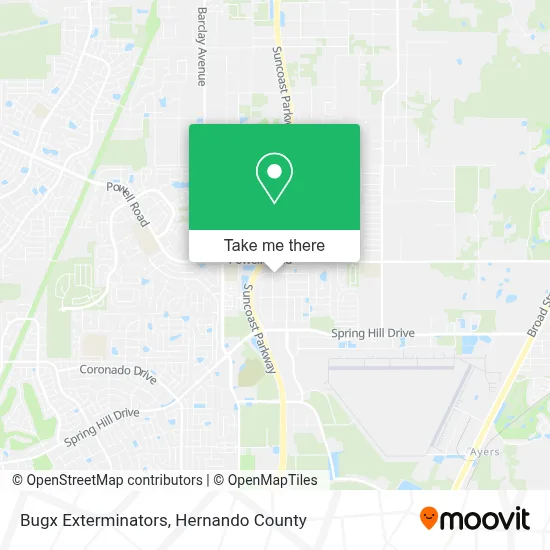 Bugx Exterminators map