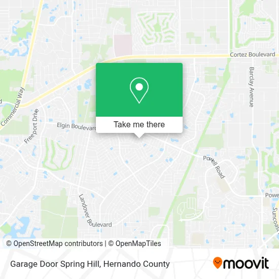 Garage Door Spring Hill map