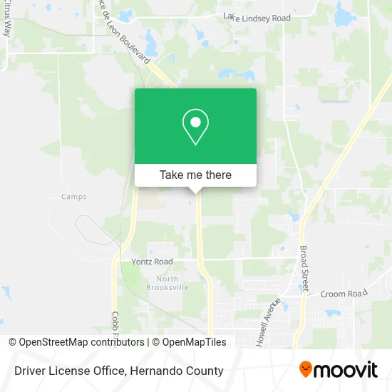 Driver License Office map