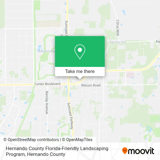 Hernando County Florida-Friendly Landscaping Program map