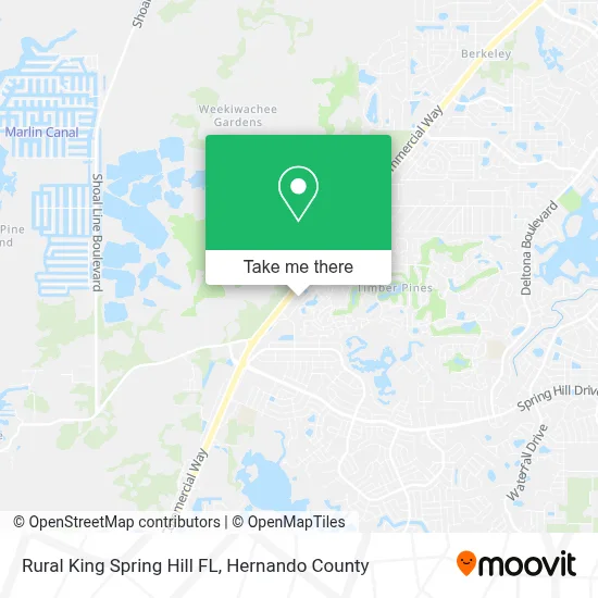 Rural King Spring Hill FL map