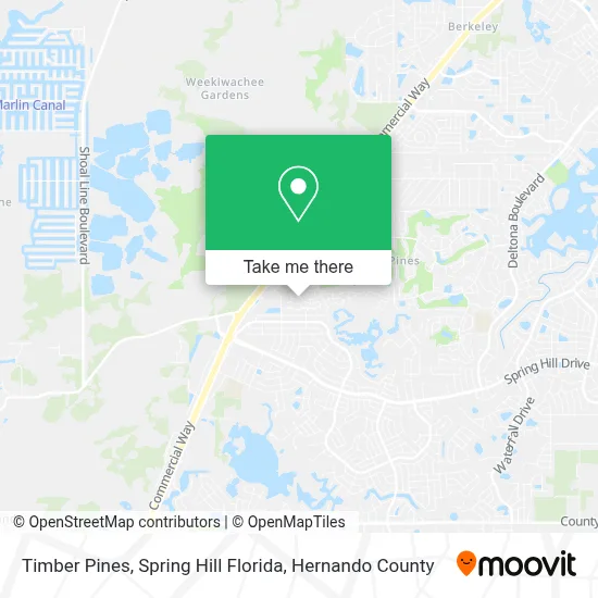 Timber Pines, Spring Hill Florida map