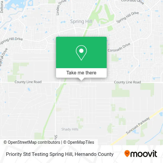 Priority Std Testing Spring Hill map