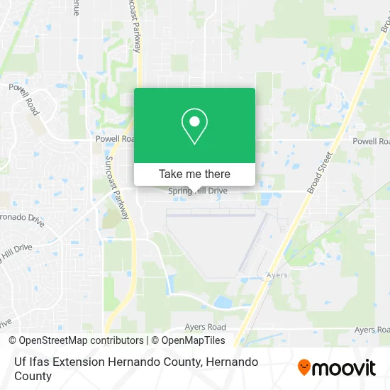 Uf Ifas Extension Hernando County map